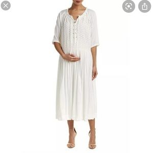 White boho Hatch maternity dress